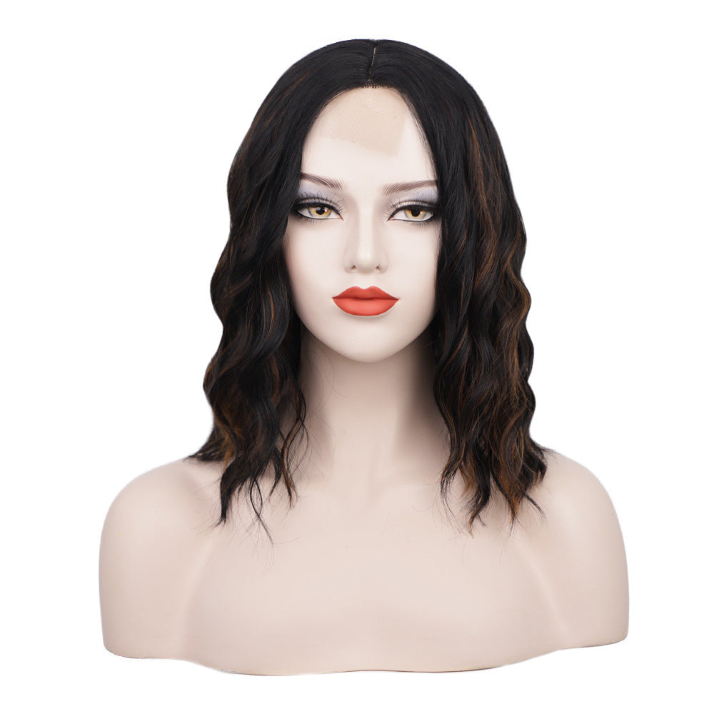 Front Lace Wig Short Curly Hair Fake Front Lace Wig Short Curly Hair Fake